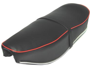 Sitzbanküberzug zum selbst beziehen schwarz/rot