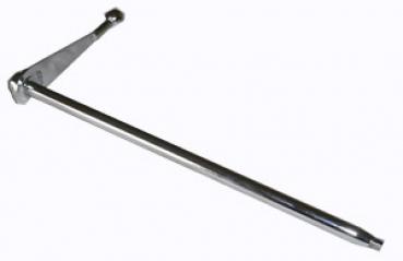 Zündverstellhebel, kompl. mit Welle, Edelstahl poliert