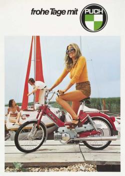 Farbposter Puch Maxi + Segelboot (ca.50x70cm)