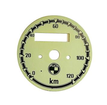 Tachometer Ziffernblatt Durchmesser 60 mm, 0-120 km/h