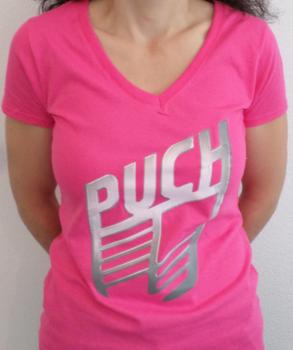 T-Shirt mit Puch Aufdruck, pink (für Frauen)