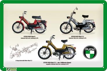 Blechschild "Puch Maxi Modelle"