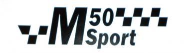 Seitendeckelaufkleber M 50 Sport