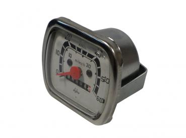 Tachometer 0-60 km/h (oben eckig unten rund, d=48mm)