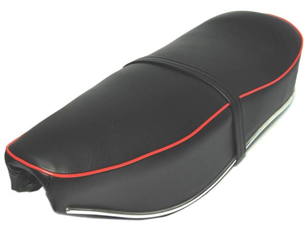 Sitzbanküberzug zum selbst beziehen schwarz/rot