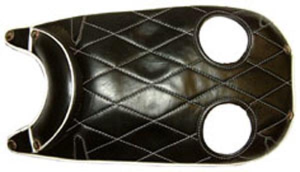 Tankdecke- schwarz, weiß eingefasst