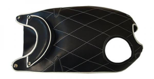 Tankdecke-schwarz, weiß eingefasst