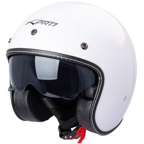 Jet Helm weiß (ECE konform), mit Visier