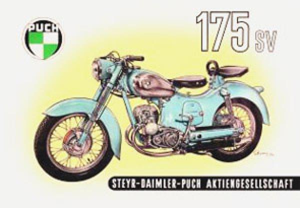 Poster Puch 175 SV (blau)