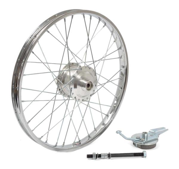 Hinterrad komplett inkl. Bremsankerplatte, Bremsbacken und Achse