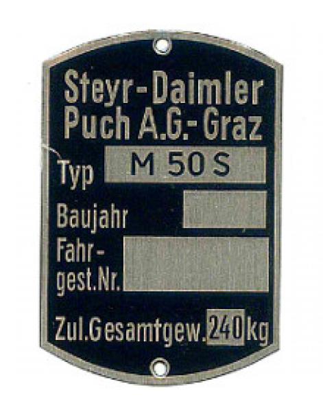 Typenschild M 50 S