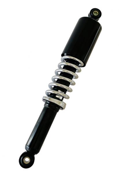 Stoßdämpfer 345mm mit Hülse, schwarz/chrom